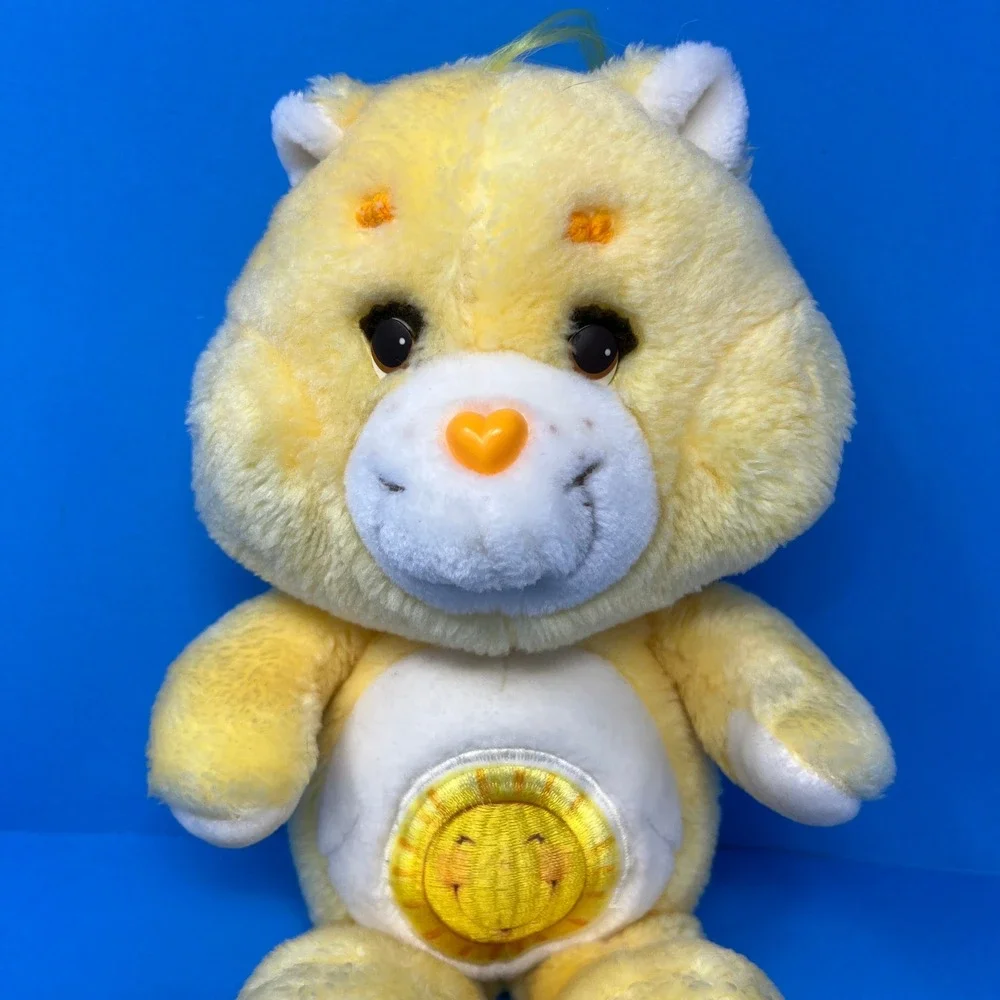 Kenner Care Bears‎ Plush 13 inch Yellow Funshine Bear Vintage 1983 Smiling Sun